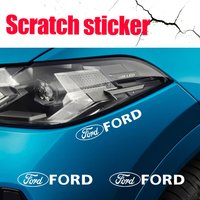 4pcs PVC Car Emblem Stickers Body Trunk Badge Decoration Decals Accessories For Ford Mustang Focus Fiesta Shelby GT350 Kuga Edge