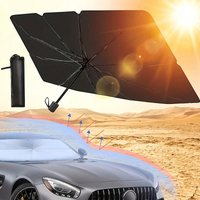 Car windshield parasol, foldable sunshade, car windshield sun visor keeps the vehicle cool and protects the interior, large