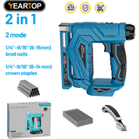 YEARTOP Mini 2 in 1 Electric Nailer/Stapler Gun Cordless Stapler Nailer Lithium Battery Nailing Power Tool For Makita Battery