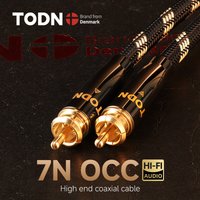 TODN Digital Audio Coaxial Cable 75Ω 7N OCC high end Rca to Rca Male Stereo Cable Speaker Hifi Subwoofer Cable sub cable