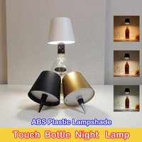 Kabellose LED-Weinflaschenlampe, 3 Farben, dimmbar, Touch-Schalter, Nachtlicht, tragbar, USB-aufladbar, Raumstimmungs-Dekorationslicht
