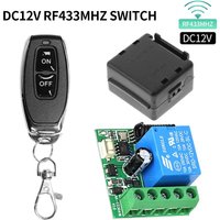 Kebidu 433Mhz Remote Control Wireless Switch DC 12V 1CH RF 10A Relay Receiver and 2CH Transmitter For Door Electromagnetic Lock