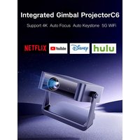 Fully automatic focus Native 1080P 360° rotatable fully enclosed direct projection portable home projector built-in Android