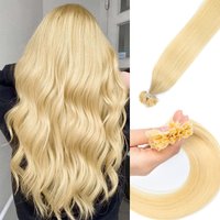Keratin Hair K Tip Hot Fusion Natural Human Hair Extensions Italy Keratin Glue Machine Remy Hair 12" 16" 20" inch