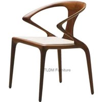Hotel Italian Solid Wood Dining Room Chairs Light Luxury Coffee Furniture Chair Leisure Minimalist Backrest Living Dining Chair