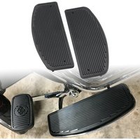 1 Pair Motorcycle Black Front Rubber Rider Insert Floorboard Footboard Kit For Harley Davidson Touring Street Road Gilde