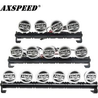 AXSPEED RC Car Roof Light Bar Hella Lamp with Bracket for 1/10 RC Crawler TRX4 TRX6 Axial SCX10 90046 Wraith D90 Parts