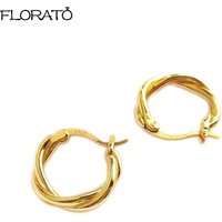 925 Sterling Silver Fashion Distortion Interweave Twist Metal Circle Geometric Round Hoop Earrings for Women Retro Party Jewelry
