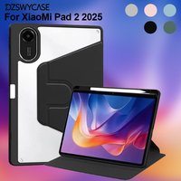 Rotating Case for Xiaomi Redmi Pad 2 11 Inch 2025, 360° Protective Cover, Auto Sleep/Wake Function with Pencil Holder Case