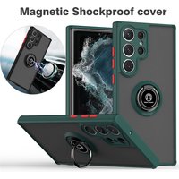 Shockproof Armor Matte Case For Samsung Galaxy S24 S23 S22 S21 S20 Ultra FE Note 20 Ultra 5G A32 A52 A72 S10 Plus Magnetic Holde