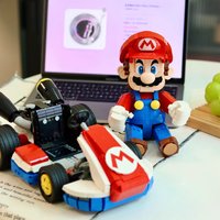 MINISO FIT 72037 Bricks Standard Kart Classic Game Racing Car Model Building Blocks Car Assembly Toys Home Decor Birthday Gifts