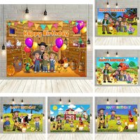 Green Grass Farm Theme Party Decoration Background La Granja De Zenon Backdro Photo Backdrop Kids 1st Birthday Baby Shower
