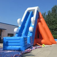 Commercial Adult Kids Waterslide With Pool Bouncy Jump Castle 24ft Two Lanes Inflatable Water Slide2026