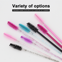 50 Stück Einweg-Kristallwimpern, Augenbrauen, Bürste, Wimperntusche, Zauberstäbe, Applikator, biegsame Make-up-Werkzeuge, Lieferant