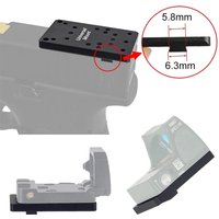 Uniwersalna płyta montażowa G17 do mocowania celownika, adapter bazy montażowej do Glock 17 19 G17 G19, pasuje do celowników kolimatorowych RM VISM VISM-PRO M1 M2