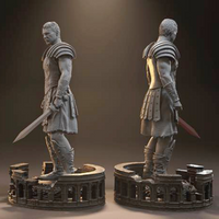 Gladiator DIY Resin gift Vertical Height 88mm Movie Character Assembly Model Kit Unpainted Unassembled Static Figurine Toys