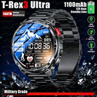 New T-Rex3 Ultra 1100mAh Battery Smart Watch GPS Track Compass 5ATM Waterproof Sports tracker Men's Outdoors Military Smartwatch