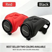 Bicycle Safety Bell 4 Tones 120dB Adjustable Volume Rechargeable Bicycle Electronic Horn Loud Sound Type‑C Charging Bike Bell