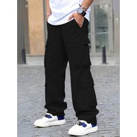 Men's Retro Workwear Loose Casual Pants Street Style Sporty Trousers for Couples High Street Trendy Brand Loose Fit Cargo Pants