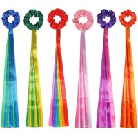 Lightweight Polyester Gymnastics Long Ribbon Rainbow Multicolor Ribbon Headband Elastic Wrist Straps Performance