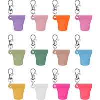 ✰✪1PC Practical Silicone Keychain Cap Lip Gloss Accessories Portable Durable Holder Keychain Compatible For Lipstick Storage Cap