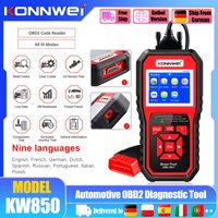 KONNWEI KW850 12V Auto OBD2 Scanner OBDII EOBD Auto Codeleser Motorfehleranzeige Diagnose-Scan-Tool Live-Daten Batteriespannungstest
