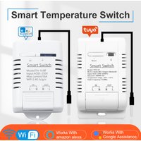 Tuya EWELINK WIFI Smart Switch Überwachung Temperatur Sensor 16A 3000W RF433 Intelligente Thermostat Kompatibel mit Alexa