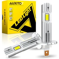 AUXITO 2Pcs 12000LM H1 LED Headlight Bulb H1 LED Canbus Car Head Fog Light Fanless Wireless Mini Size Auto Lamp 12V 6500K White