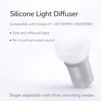 Portable Silicone Light Ball Diffuser Compatible with Godox V1 V100 AD100Pro H200R, Soft Even Light, No Color Cast