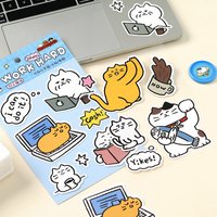 Korean Artist Cute Cartoon Suitcase Adhesive Stickers Big Size Cutting Die Paper Stationery Craft Supplies DIY Hobby Sticker