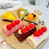 Anti-stress Slow Rising Squeeze Toy Tpr Cake Shape Slow Rebound Toy Soft Simulation Toast Stress Relief Toy Office Workers
