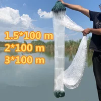 Redfish (1.5/2/3)*100M Catch Fishing Net 3 Layer Fishing Net Monofilament Fishing Gill Network With Float Outdoor Sticky Net