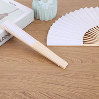Blank Graffiti Paper Fan DIY Folding Fan Children's Coloring Painting Kindergarten Calligraphy Painting Practice Handmade Fan