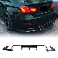 Pour BMW F80 M3 F81 F82 F83 M4 2014-2019 pare-chocs arrière diffuseur lèvre aspect Fiber de carbone/noir brillant queue botte becquet séparateur garde
