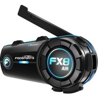 Fodsports FX8 AIR Motorrad-Intercom Kabelloses Bluetooth-Helm-Headset, 4 Fahrer 1000M