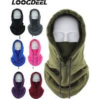 AliExpress NONE LOOGDEEL Windproof Polar Fleece Cycling Balaclava Mask Adjustable Thermal Cold Neck Cover Motocycle Ski Mask Warm Winter Cap
