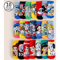 10 Pairs of Random Cartoon Couple Socks Men's Fun Anime Pattern Casual Socks Summer Breathable Lightweight Knitted Short Socks