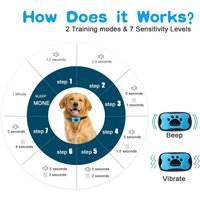 New Training Collar Ultrasonic Stop Barking Vibration Anti Bark Collar Pet Dog Anti Barking Device USB Rechargeable Dogs