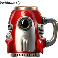 Unique 3D Spacecraft Design Rocket Coffee Cup Creative Funny Drinking Cup Decorative Resin Tea Mugs Office Use