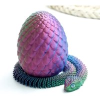 3D Printing Luminous Snake Toy Viper Gradient Full Joint Movable Simulation ADHD Snake Toy Collector Perfect Desk Pet