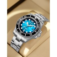 New Model: Fashion Business Men's Automatic Mechanical Watch Stainless Steel Waterproof Luminous