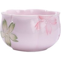 Hand Painted Teacup Pink Sakura Tea Cup Petal Ceramic Cups Large Japanese Porcelain Jingdezhen Cup Gift Unique Tea Bowl Tool