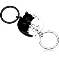 Couple Gift Keychain Cute Valentine's Day Gift for Girlfriend Boyfriend Him Her Cat Lover Husband Wife Fiancée Cat Matching Gift
