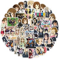 50PCS Cartoon Anime K-ON Light Sound Girl Graffiti Waterproof Stickers Creative Trendy Fridge Mug Helmet Car Decoration Stickers