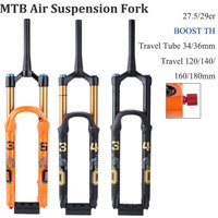 AliExpress NONE 26 27.5/29 Inch MTB Mountain Bike Air Suspension Forks BOOST 110x15mm Bicycle Shock Absorber Adjustable Travel 120/140/160/180mm