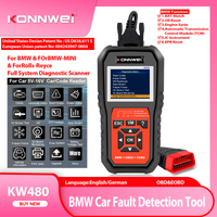 2026 KONNWEI KW480 OBD2 Car Diagnostic Scanner Code Reader OIL TPMS Reset O2 Adapter Full Systems Scanner Auto Tool for BMW Auto