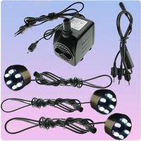 3 way 1 Underwater 6-LED Lights Ring with 10W Pump For Fountain Fish Pond Water Garden 12V Lighting