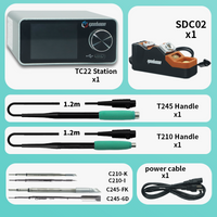 TC22 240W Soldering Station Kit with SDC02 Soldering Iron Stand + T245/T210 Handle + C245/C210 Soldering Iron Tip GEEBOON