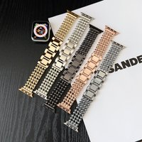 Linked Bead Metal Band For iWatch Series 11 10 9 8 7 6 Ultra SE 4 5 3 For Apple Watch Band 41mm 45mm 44mm 40mm 42mm 38mm 49mm
