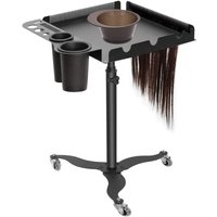 Metal Hairstylist Tray Rolling Cart for Hair Multi-function Salon Trolley Cart with Holder and Separator Stand Styling Tools